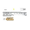 Culasse AAP01 Fuku-2 CNC Silver/Or - Aluminium 6061, 175g