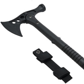 Hache Factice Noire 49 cm avec Fourreau MOLLE pour Entraînement