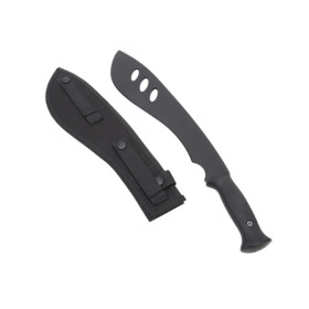 Machette Factice Noire 49 cm avec Fourreau MOLLE pour Entraînement