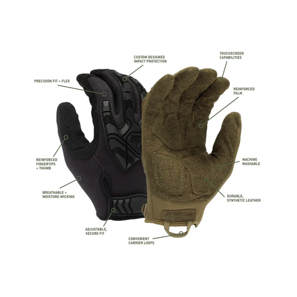 Gants Venture Gear G Tac Impact Noir M : Protection et Confort