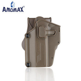 Holster Amomax G2 Gaucher Tan - Rotation 360° & Fixation Ceinture