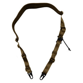 Sangle 2 Points Clip HK Marron - Tissu 900D, Ajustement Dynamique