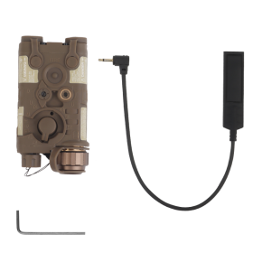 Boitier ANPEQ Tan : Laser et Lampe pour Rail RIS Airsoft