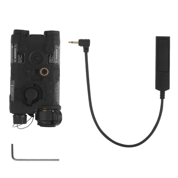 Boitier ANPEQ Noir : Laser Réglable, Compatible Rail RIS