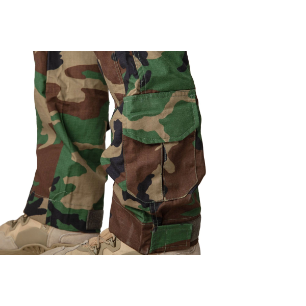 Pantalon Combat G3 Woodland L - Résistant, 10 Poches, Genouillères