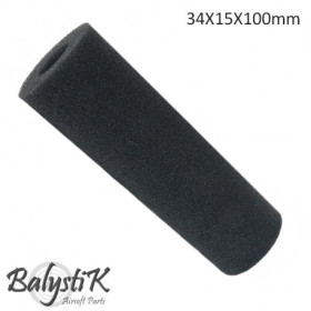 Mousse Silencieux Airsoft 34x15x100mm - Réduction Bruit Efficace