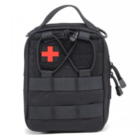Poche Médicale MOLLE Noire : Durable et Accès Rapide au Matériel