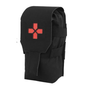 Poche Molle First Aid Noire - Compacte et Robuste pour Airsoft