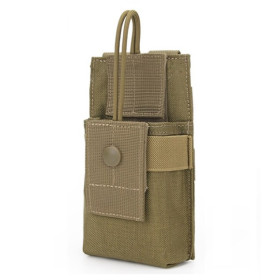 Poche Radio Molle Tan : Fixation Sécurisée en Nylon 1000D