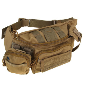 Banane Tactique Tan : Nylon Renforcé, Système Molle Polyvalent