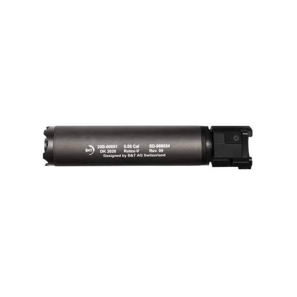 Silencieux B&T Rotex-V gris : Réduction sonore optimale, 170 mm