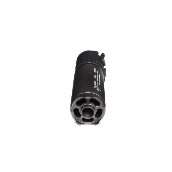 Silencieux B&T Rotex-V Compact Noir : Discrétion et Polyvalence
