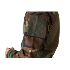 T-shirt de combat G4 Woodland S - Polycoton Rip-Stop robuste