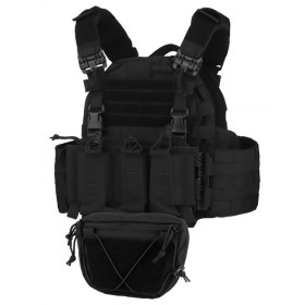 Veste Arc System Noire : Support Plaque Tactique en Cordura Durable