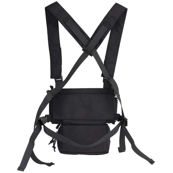 Veste Reco Noire : Résistance Nylon 1000D, Chargeurs 5,56 mm