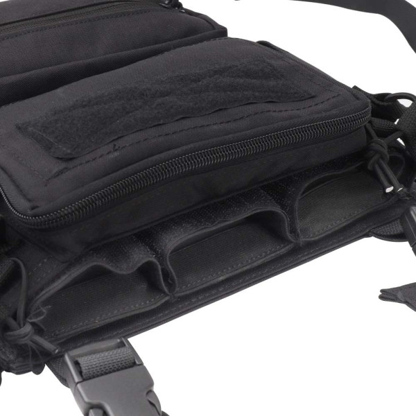 Veste Reco Noire : Résistance Nylon 1000D, Chargeurs 5,56 mm