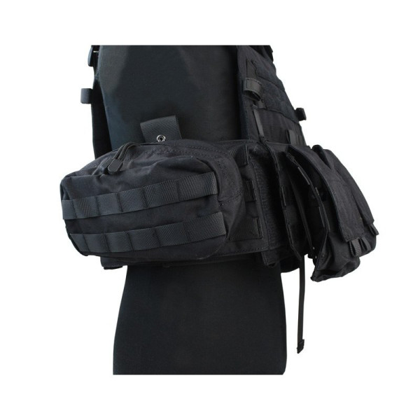 Veste tactique 6094 noire : robustesse et modularité MOLLE