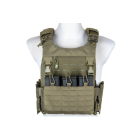 Veste Plate Carrier QR OD : Gilet Tactique en CORUND 500D, SAPI M