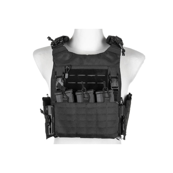 Veste Plate Carrier QR Noire : Résistance et Confort en Milieu Hostile