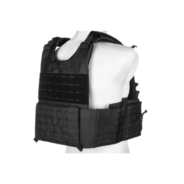 Veste Plate Carrier QR Noire : Résistance et Confort en Milieu Hostile