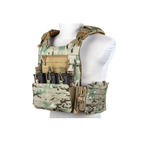 Veste Plate Carrier QR Multicam : Système MOLLE & Dégagement Rapide