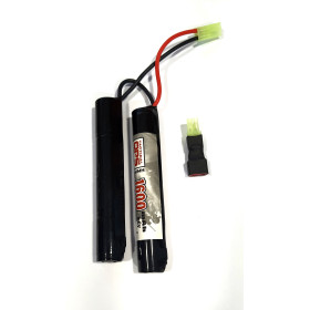 Batterie NiMH 9,6V 1600mAh pour Répliques Airsoft - 2 Sticks