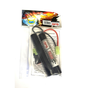 Batterie NiMH 9,6V 1600mAh pour Répliques Airsoft - 2 Sticks