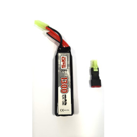 Batterie Li-Po 11,1V 1300mAh pour répliques airsoft compactes