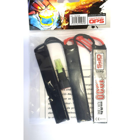 Batterie Li-Po 11,1V 900mAh pour Répliques Airsoft Li-Po Ready