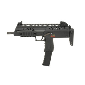 Pistolet 6mm Gaz SMG 8 Noir : Blow Back et Hop Up Réglable
