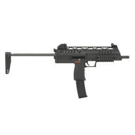 Pistolet 6mm Gaz SMG 8 Noir : Blow Back et Hop Up Réglable