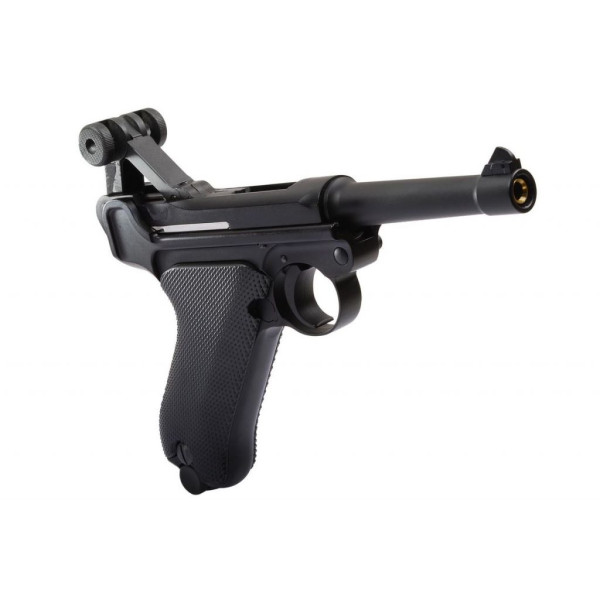 Pistolet Gaz 6mm P08 Noir : Précision et Réalisme Blow Back