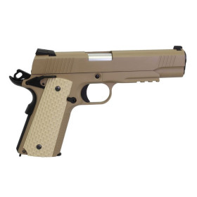 Pistolet Gaz 1911 Kimber Tan 6mm : Réalisme Blow Back