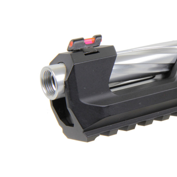 Pistolet 6mm Piranha SL Silver : Réplique GAZ avec Rail Picatinny