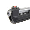 Pistolet 6mm Piranha SL Silver : Réplique GAZ avec Rail Picatinny