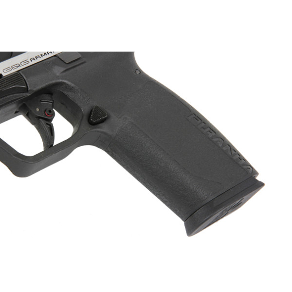 Pistolet 6mm Piranha SL Silver : Réplique GAZ avec Rail Picatinny