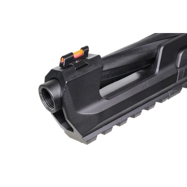 Pistolet 6mm Piranha SL Noir : Rail Picatinny et Canon Précis