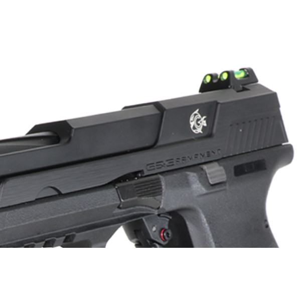 Pistolet 6mm Piranha SL Noir : Rail Picatinny et Canon Précis
