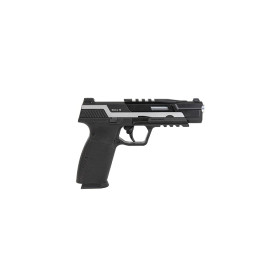 Pistolet 6mm Piranha TR Silver : Culasse Tactique et Rail Picatinny