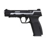 Pistolet 6mm Piranha MK I Silver - Réplique Gaz avec Rail Picatinny