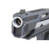 Pistolet 6mm Piranha MK I Silver - Réplique Gaz avec Rail Picatinny