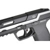 Pistolet 6mm Piranha MK I Silver - Réplique Gaz avec Rail Picatinny