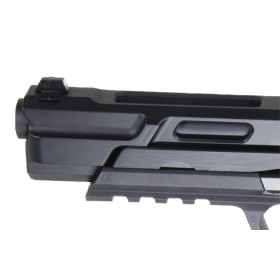 Pistolet 6mm Piranha MK I Noir - Réplique GAZ avec Rail Picatinny