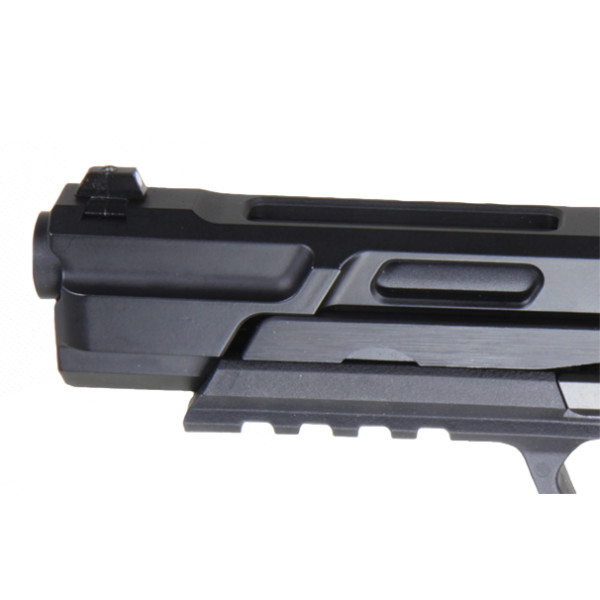 Pistolet 6mm Piranha MK I Noir - Réplique GAZ avec Rail Picatinny