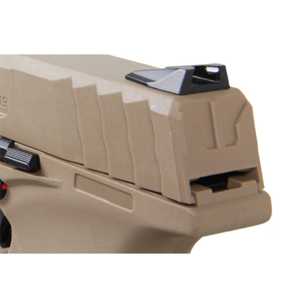 Pistolet GTP9 Tan 6mm : Réplique Gaz Blowback Polyvalente