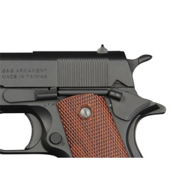 Pistolet GPM 1911 Noir 6mm : Réplique Métal avec Blowback Réaliste