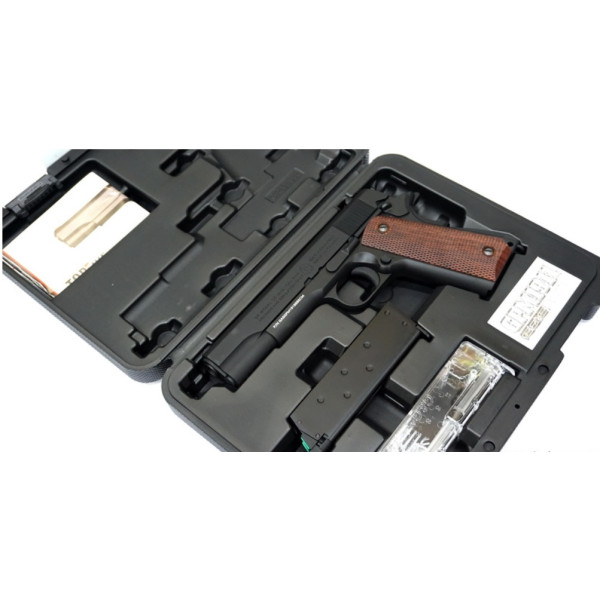 Pistolet GPM 1911 Noir 6mm : Réplique Métal avec Blowback Réaliste