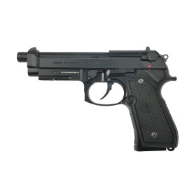 Pistolet GPM92 Gaz 6mm Noir : Réplique Full Métal Blowback