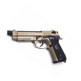 Pistolet KJM9 A1 Gaz Tan 6mm : Réplique Métal Blowback 300 fps