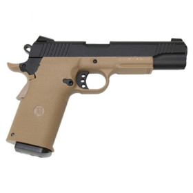 Pistolet KP11 Gaz Tan 6mm : Dual Power, 300 fps, Blowback